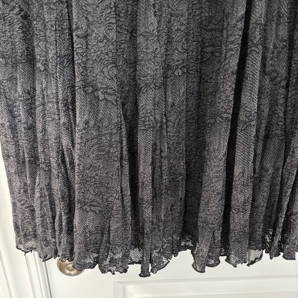 Vintage Chico's Black & Grey Lace Maxi Skirt - Picture 2 of 6